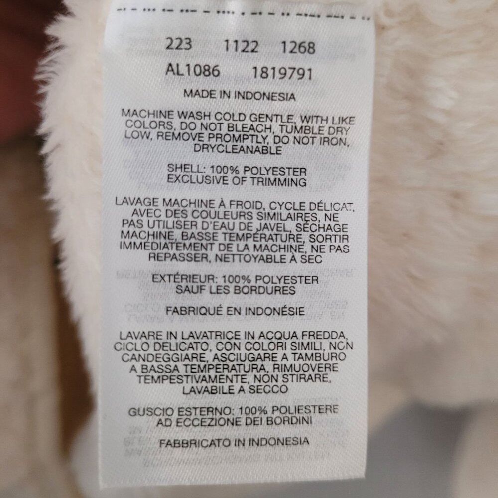 Columbia Fire Side II Sherpa Full-Zip Jacket Size M Ivory NWOT - Picture 5 of 12